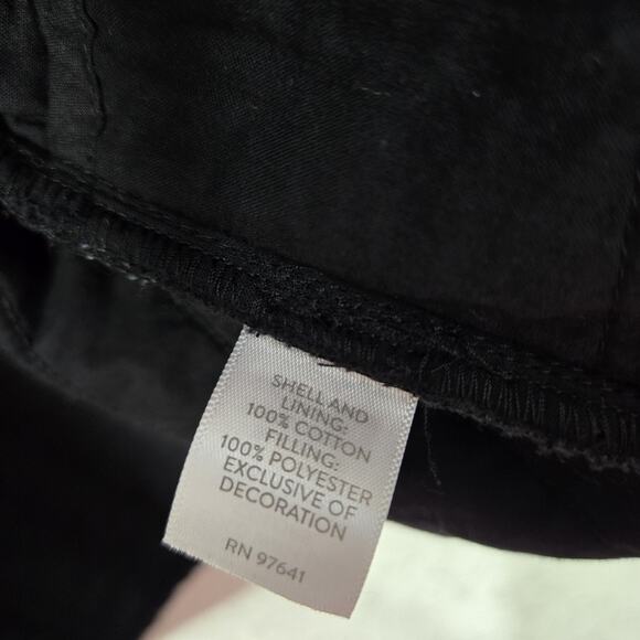 J Jill Pure Jill Seersucker Jacket Blazer XL TALL Black Open Front Embroidered - Picture 11 of 16